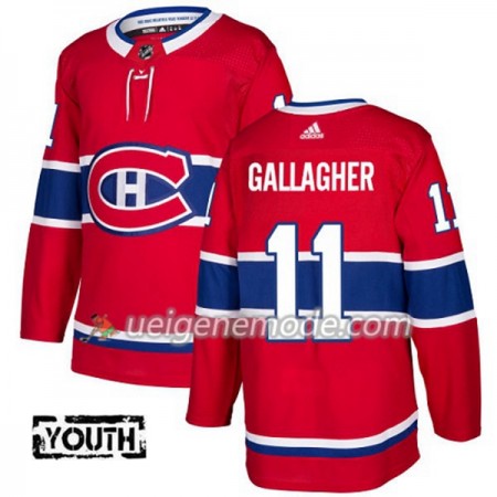 Kinder Eishockey Montreal Canadiens Trikot Brendan Gallagher 11 Adidas 2017-2018 Rot Authentic